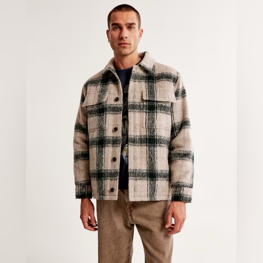 Abercrombie Sherpa-Lined Shirt Jacket NWT